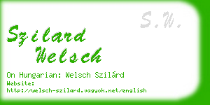 szilard welsch business card
